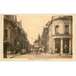 carte postale ancienne 62 BETHUNE. Banque du Nord rue d'Arras