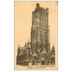 carte postale ancienne 62 BETHUNE. Eglise Saint-Waast