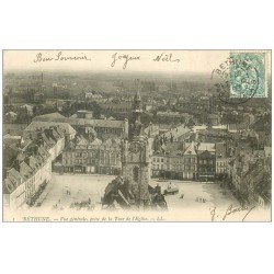 carte postale ancienne 62 BETHUNE. Tour de l'Eglise 1903