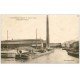 carte postale ancienne 62 BIACHE-SAINT-VAAST. Quais de l'Usine avec Péniche 1920