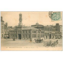 carte postale ancienne 62 BOULOGNE-SUR-MER. La Halle aux Poissons 1906