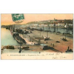 carte postale ancienne 62 BOULOGNE-SUR-MER. Le Port 1908