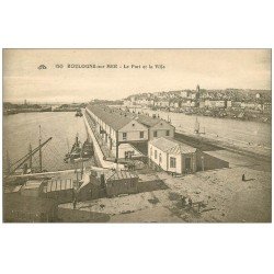 carte postale ancienne 62 BOULOGNE-SUR-MER. Port et Ville