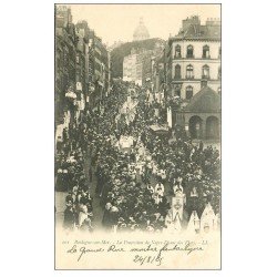 carte postale ancienne 62 BOULOGNE-SUR-MER. Procession Notre-Dame des Flots 1905