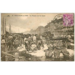 62 BOULOGNE-SUR-MER. Triage du Poisson sur les Quais 1933. Métiers de la Mer