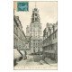 carte postale ancienne 62 CALAIS. Beffroi Rue de la Citadelle Buvette Restaurant Dubour