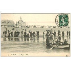 carte postale ancienne 62 CALAIS. La Plage 1908