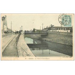 carte postale ancienne 62 CALAIS. Le Pont de Saint-Pierre 1905