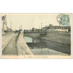 carte postale ancienne 62 CALAIS. Le Pont de Saint-Pierre 1905