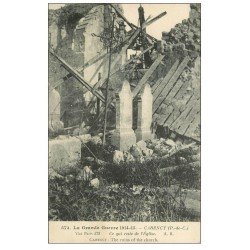 carte postale ancienne 62 CARENCY. Guerre 1914-18. Eglise et Cimetière
