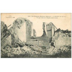 carte postale ancienne 62 CARENCY. Guerre 1914-18. Eglise restes