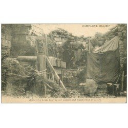 carte postale ancienne 62 CARENCY. Guerre 1914-18. Maison transformée en Forteresse