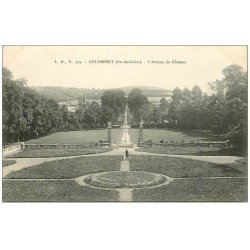 carte postale ancienne 62 COLEMBERT. Avenue du Château animée