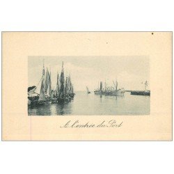 carte postale ancienne 62 Dans le NORD à identifier. Entrée du Port bateaux de Pêche