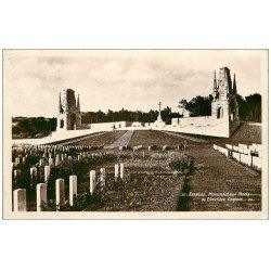 carte postale ancienne 62 ETAPLES. Cimetière Anglais Monument aux Morts 1936. Carte émaillographie