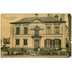 carte postale ancienne 62 GOUY-EN-ARTOIS. Mairie et Ecoles 1910