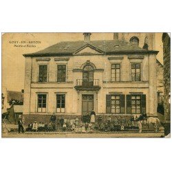 carte postale ancienne 62 GOUY-EN-ARTOIS. Mairie et Ecoles 1910