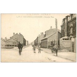 carte postale ancienne 62 HAISNES-LA-BASSEE. Grande Rue 1927