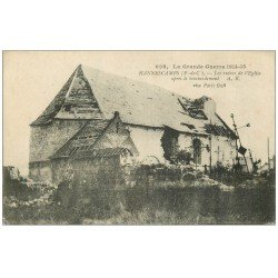 carte postale ancienne 62 HANNESCAMPS. Ruines de l'Eglise