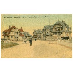 carte postale ancienne 62 HARDELOT-PLAGE. Villas autour des Tennis. Camion Nouvelles Galeries