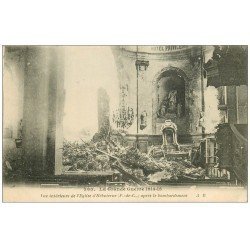 carte postale ancienne 62 HEBUTERNES. L'Eglise intérieur