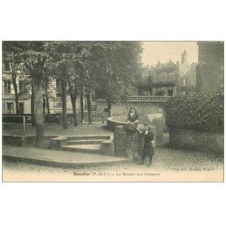 carte postale ancienne 62 HESDIN. Le Marché aux Poissons