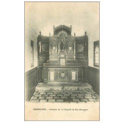 carte postale ancienne 62 ISBERGUES. Intérieur Chapelle 1908