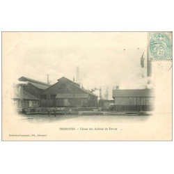 carte postale ancienne 62 ISBERGUES. Usines Aciéries de France 1906