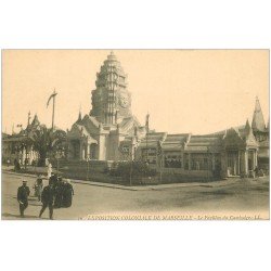 carte postale ancienne 13 MARSEILLE. Pavillon du Cambodge. Exposition Coloniale