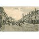carte postale ancienne 62 LA BASSEE. Rue de Lens 1906. Défauts...