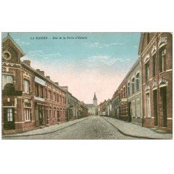 carte postale ancienne 62 LA BASSEE. Rue Porte d'Estaire 1935