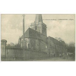 carte postale ancienne 62 LA BUISSIERE. Eglise animation