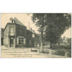 carte postale ancienne 62 LA BUISSIERE. Route du Bois et Château 1923