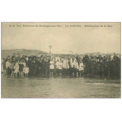 carte postale ancienne 62 LE PORTEL. Bénédiction de la Mer 1916