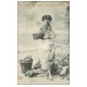 carte postale ancienne 62 LE PORTEL. Marchande de Poisson. Métiers de la Mer