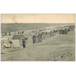 carte postale ancienne 62 LE TOUQUET-PARIS-PLAGE. Cabines et Bains de Mer 1914