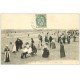 carte postale ancienne 62 LE TOUQUET-PARIS-PLAGE. La Plage 1907