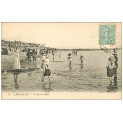 carte postale ancienne 62 LE TOUQUET-PARIS-PLAGE. La Plage à Marée basse 1921