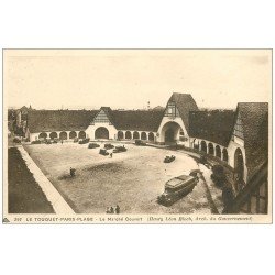 carte postale ancienne 62 LE TOUQUET-PARIS-PLAGE. Le Marché Couvert et Autocar ancien