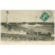 carte postale ancienne 62 LE TOUQUET-PARIS-PLAGE. Le Phare et le Tramway 1911