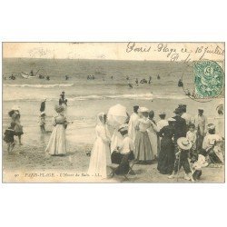 carte postale ancienne 62 LE TOUQUET-PARIS-PLAGE. L'Heure du Bain 1907. Ecrite à Maillard à Germainville