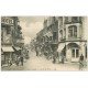 carte postale ancienne 62 LE TOUQUET-PARIS-PLAGE. Rue de Paris 1908 Café Au Progrès