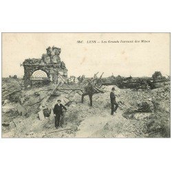 carte postale ancienne 62 LENS Ruines. Grands Bureaux des Mines