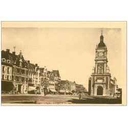 carte postale ancienne 62 LENS. Eglise et Banque du Nord