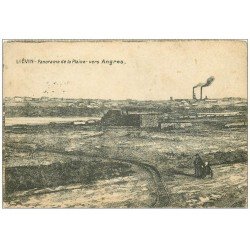 carte postale ancienne 62 LIEVIN. Guerre 1914-18. La Plaine vers Angres. Tampon Allemand