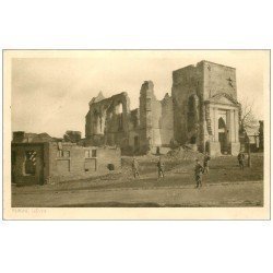 carte postale ancienne 62 LIEVIN. Guerre 1914-18. L'Eglise. Kirche 1916 avec Soldats