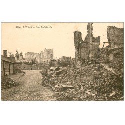 carte postale ancienne 62 LIEVIN. Guerre 1914-18. Rue Faidherbe