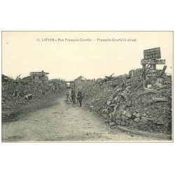 carte postale ancienne 62 LIEVIN. Guerre 1914-18. Rue François Courtin