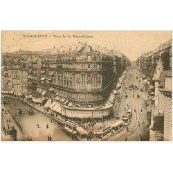 carte postale ancienne 13 MARSEILLE. Rue de la République 1927