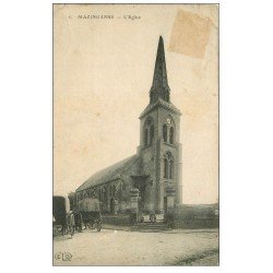 carte postale ancienne 62 MAZINGARBE. L'Eglise animée